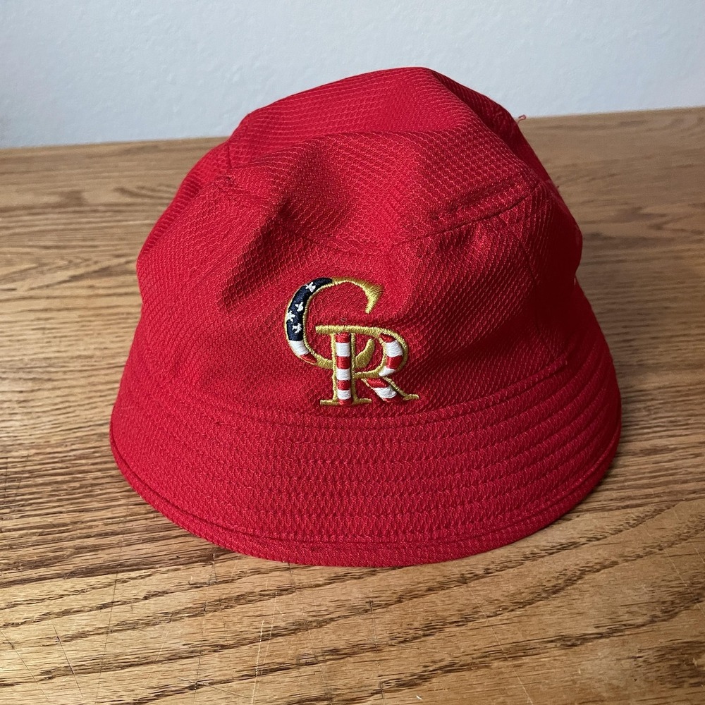 Colorado Rockies Hat Bucket Youth Red MLB Baseball Patriotic USA Flag New Era